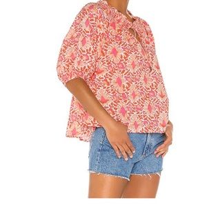 Free People Willow Printed top In Pink size L NWT